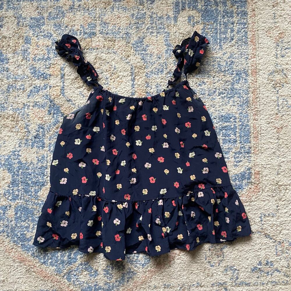 Madewell Silk Ruffle-Strap Top